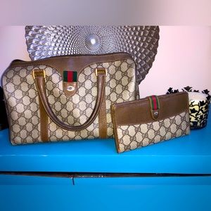 Vintage Gucci Boston bag and wallet
